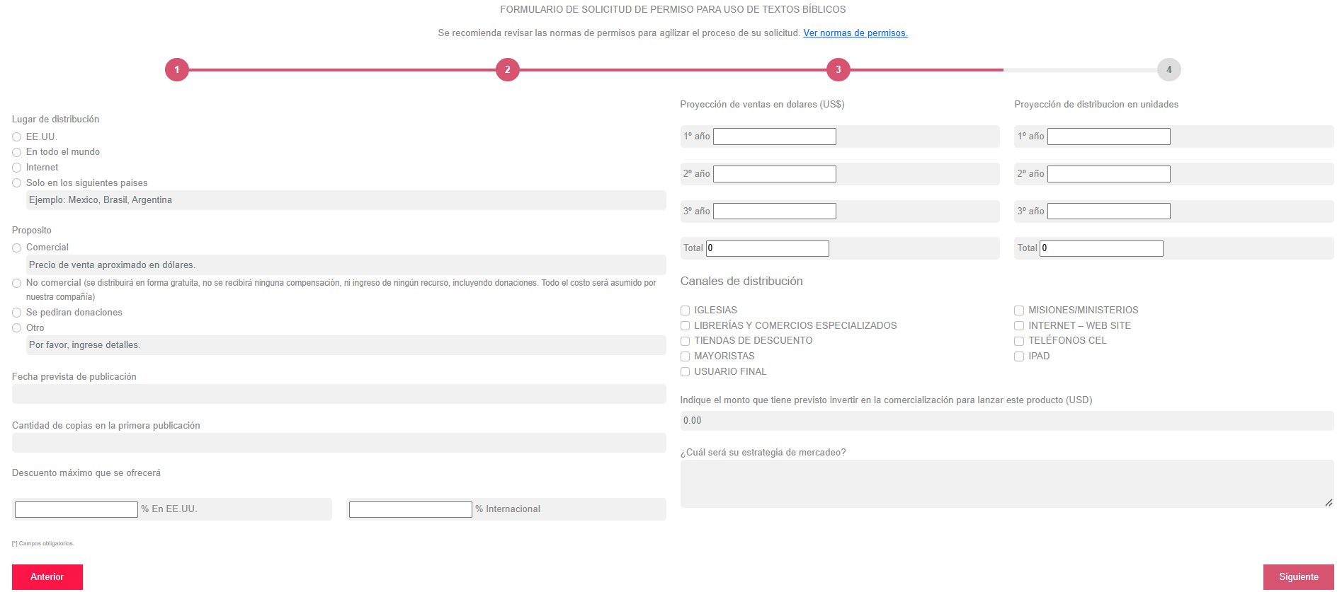 Paso 3 - Información Comercial