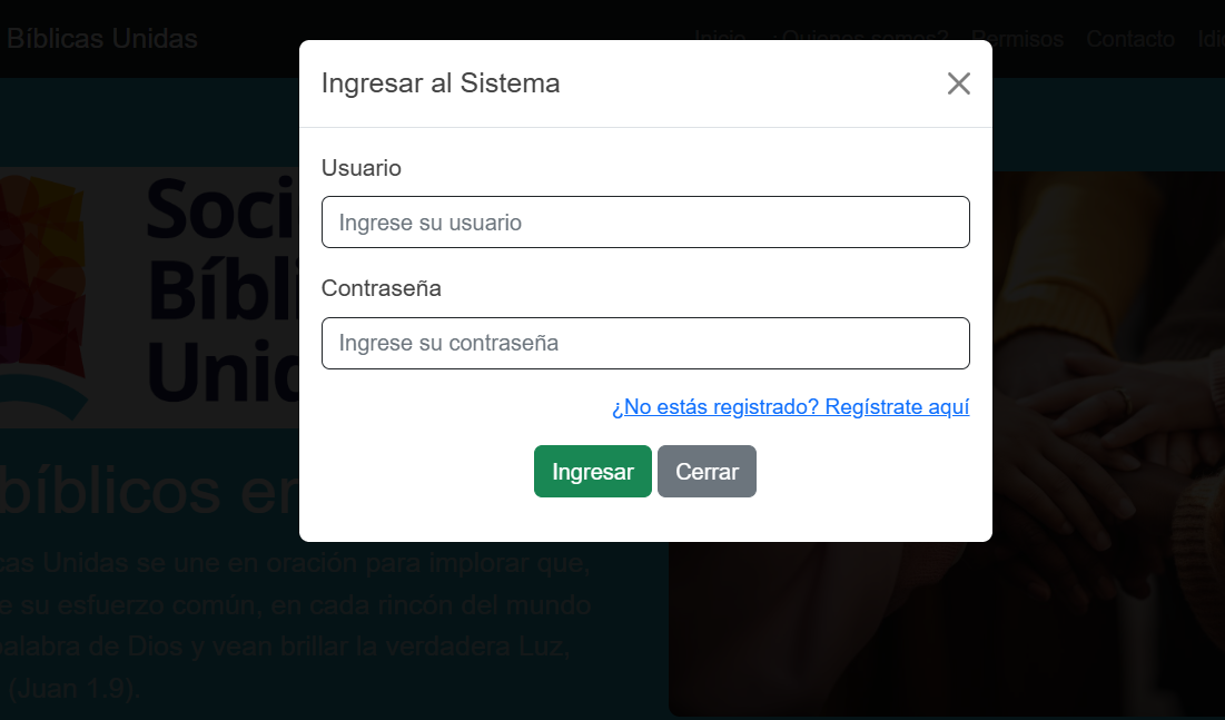 Pantalla de Login