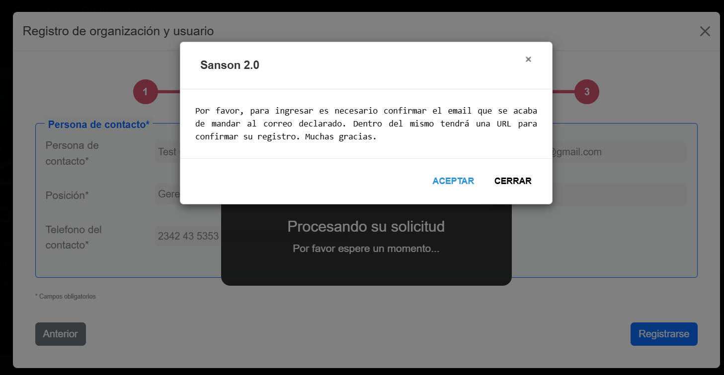 Modal de Confirmación